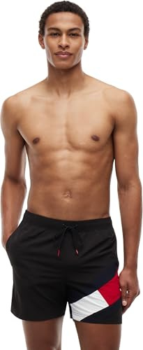 Tommy Hilfiger Pantaloncino da Bagno Uomo SF Medium Drawstring Lunghezza Media, Nero (Black), M