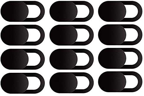12PCS Webcam Cover Control deslizante de cubierta de cámara web, cubierta de cámara web ultradelgada para computadora portátil,iPad Pro,iMac,PC / computadora,tableta,iPhone,cubiertas de privacidad