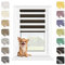 MARDOM Rollos für Fenster Ohne Bohren, Duo Rollo Tag und Nacht, Rollo Ohne Bohren, Doppelrollo Klemmfix Ohne Bohren, Fensterrollo Innen, Jalousien (Braun, 55x140 cm (Stoffbreite: 51)