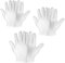 Sibba Lot de 3 Paires de Gants Hydratants en Coton Blanc pour la Nuit Le Sommeil L'eczéma la Lotion de Sommeil le Traitement des Mains Le Spa La Réparation des Mains Rugueuses et Craquelées (M/L/Xl)