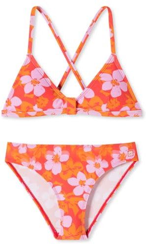 Schiesser Mädchen Triangel Set Badeanzug - Schnelltrocknend Bikini, Rot_180942, 152 EU