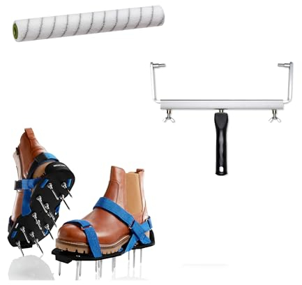 Colorus Bodenbeschichtung Set 3 tlg | Malerwalze Nylon 50 cm | Vario Bügel | Briliantwerk Nagelschuhe