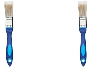 Fit For The Job 1 inch No Bristle Loss DIY Paint Brush For A Smooth Finish Painting with Emulsion, Gloss and Satin Paints on Walls, Ceilings, Furniture, Wood & Metal, 1 25mm (Pack of 2)