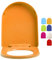 Brigtviee PP U Form Toilettensitz Für Toilette, Toilettensitz D Form Heavy Duty Material Soft Close Einfach Installieren Clean Design,Orange