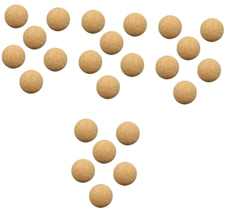 Kisangel 24 STK Tischfußball verschleißfeste Korkkugeln verschleißfeste Kickerbälle Kinder fußball Kinderfußball multifunktionaler Tischkicker aus Kork auswechselbare Korkkugeln Haupt