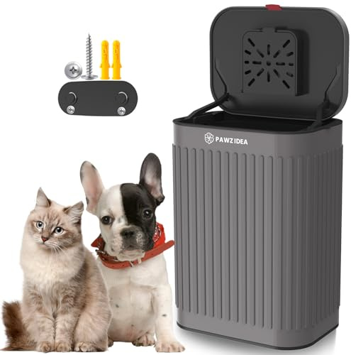 PAWZIDEA Cestino per la cacca del cane, grigio, 8 l