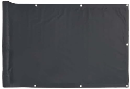 vidaXL Pantalla de privacidad de balcón PVC Gris Antracita 300x75 cm