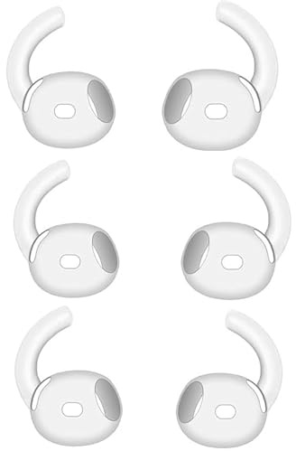 [3 Paar] Ersatz-Ohrstöpsel Hooks für Airpods 4, Silikon-Ohrstöpsel für Airpods4,Passt Nicht in den Ladekoffer (Weiß)