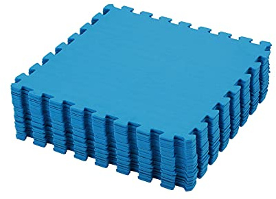 Meisterhome® Pool Unterlegmatte Poolmatte 8 Stück – 2 m² - 50x50x0.4 cm - Blau - Bodenschutzmatte für den Pool und Planschbecken - Bodenfolie Bodenmatte Poolunterlage Bodenschutz