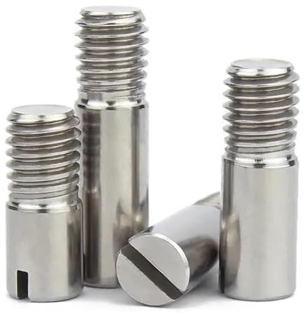 RSRSR Perni di centraggio, Viti Metalliche 4/5 Pezzi, Acciaio Inossidabile 304, M2, M3, M4, Filettatura Esterna, Perno cilindrico, Vite con Intaglio (M2, 16 mm (4 Pezzi))(14mm (4pcs),M2)