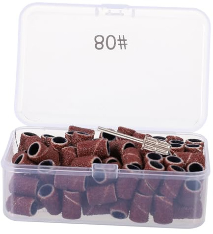 OUNONA Bandes Abrasives Accessoires de Manucure et Nail Art en Tissu Émeri Résistant 100 Marron pour Ponceuse à Ongles Professionnelle pour Femmes
