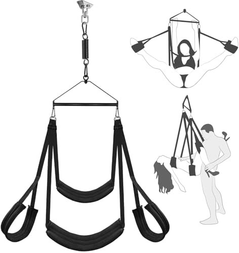 RNPFOR 360 Degree Sex Swing for Adults Couple Sex Toys Comfortable Adult Sex Restraining Set Adult Tools Bondage Restraints BDSM Set Adjustable Straps for Couples Lovers