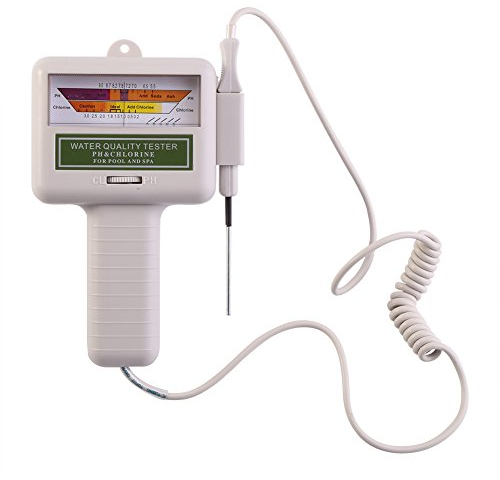 Bewinner Tester di qualità dell'Acqua Portatile, Tester per Piscina 2 in 1 con Misuratore di Cloro e PH, Display LCD, Contatore dell'Acqua per Test Ad Alta Precisione per Nuoto, Piscina, Spa, Acquari