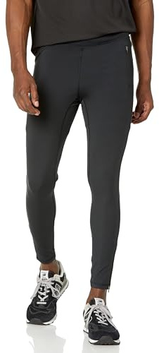 Amazon Essentials Men's Active Sculpt Tight Running Gym Workout Leggings Sport Base Layer, Black, L