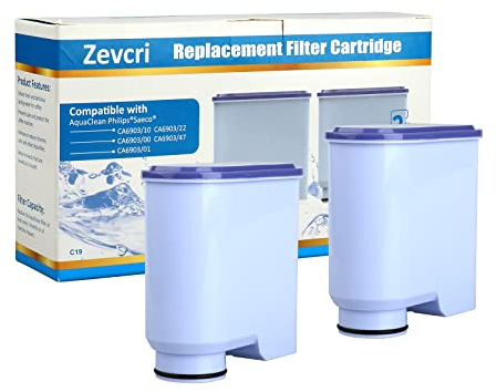 Zevcri Kaffeefilter für Philips Saeco Kaffeemaschine Philips Kaffeevollautomaten (CA6903/10), Philips AquaClean Filter Wasserfilter (2er Pack)