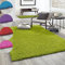 VIMODA Hochflor Teppich Prime Shaggy Langflor Wohnzimmer Schlafzimmer Rund Farbig, Farbe:Grün, Maße:300x400 cm