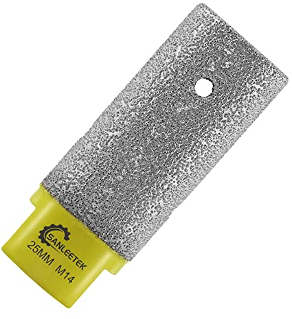 Fresa Diamantata 25mm per Allargamento Sagomatura Rifilatura di Fori Esistenti in Piastrelle Porcellana Ceramica Marmo Granito Pietra Artificiale M14 Filettatura SANLEETEK