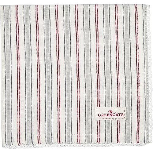GreenGate Cara Stoffserviette mit Spitze rot 40x40cm
