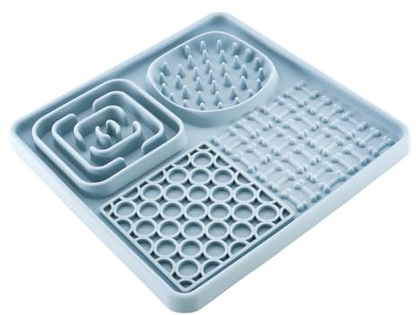 always Leckmatte Hund, mit Saugnäpfen, für Hundesnacks und Katzenfutter, verbessert die Zahngesundheit (BPA-frei, Silikon, blau)