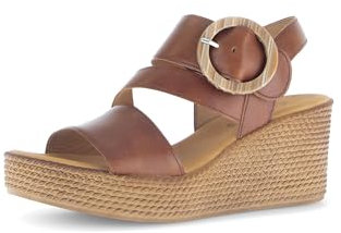 Gabor Damen Riemchensandalen, Frauen Sandalen,Sandaletten,Sommersandalen,Sommerschuhe,Freizeitschuhe,offene Schuhe,Camel,39 EU / 6 UK