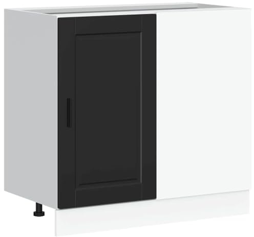 vidaXL Armario bajo de Cocina Porto de Madera de ingeniería Negra