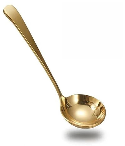 Cucchiaio da portata in acciaio inox, per salse e zuppe, mestolo in acciaio inox per brodi, salse e piatti. (Silver S)