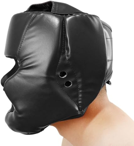 Copricapo da boxe MMA Muay Thai - Protezione facciale regolabile - Casco per sparring Grappling marziali Kickboxing Karate Allenamento BJJ
