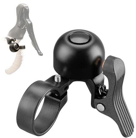 ROCKBROS Bike Bell Classic Bicycle Bell Road Bike Bells for Adults with Loud Sound and Fit for 1.06-1.18in/27-30mm Bicycle Handlebars Left Side