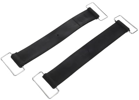 CHICAMPERA 2 Correas de Sujeción para Fijación Segura y Estable para Batería Ajustables, de Goma y Metal, Antideslizantes de Motocicleta y Coche
