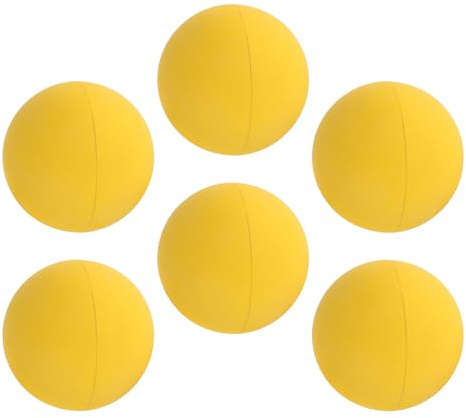 Anneome 6 Pezzi Palline da Squash in Gomma Resistente per Allenamento Reattivo Palline Morbide da Racquetball per Giochi Indoor e Outdoor Gialle