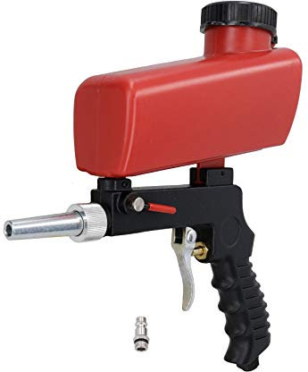 Pot Air Sandblaster Kit Grit Shot Sand Blaster Rust Paint Remover Removal Tool