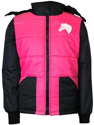 MS-Trachten Mia - Giacca Invernale da Equitazione, Imbottita, per Bambini, Colore: Rosa, 146/152