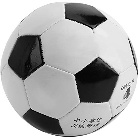 Klassisk träningsboll, fotboll, svart + vit traditionell för träning