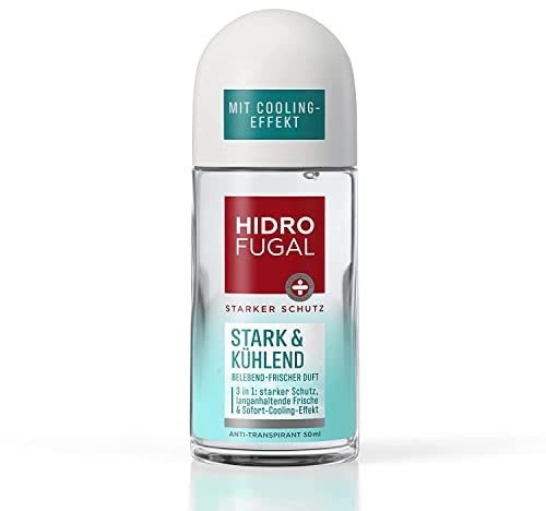 Hidrofugal Stark & Kühlend Roll-on (50 ml), erfrischender Deo Roll-on mit Cooling-Effekt und Aloe Vera, Deoroller ohne Ethylalkohol für ein langanhaltendes Frischegefühl