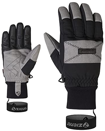 Ziener Herren Gendo Ski-Handschuhe/Wintersport | atmungsaktiv, wasserdicht, trendig, Black, 8,5