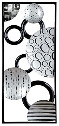 Casablanca väggdekoration i metall XXL – stor väggrelief 40 x 90 cm – färg: svart silver