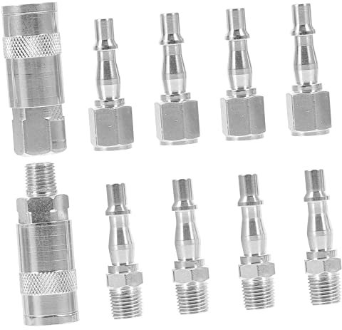 Gadpiparty 1 Juego Conector neumático 1/4 accesorios de conexión rápida accesorio de engaste de hierro manguera latiguillos de fontanería herramienta de aire crimpado para tubo