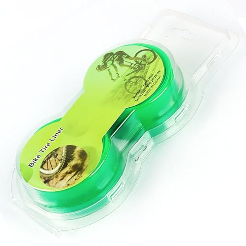 YIMINI 2 Stück Fahrradreifen Liner, Fahrrad Reifen Pannenschutz, Pannenschutzband, für Mountainbike, Rennräder, kompatibel mit 20/24/26/27, Grün