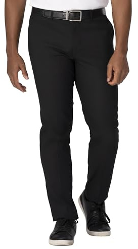 Chef Works Men's Chino Poly Stretch Pant, Black, 30