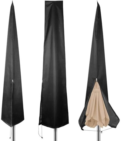 WISCLASS Funda protectora para sombrilla, tela Oxford 210D, resistente a la intemperie y a los rayos UV, 183 x 25 x 35 cm, color negro