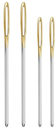4 Pieces Blunt Needles Steel Large-Eye,Eye Sewing Needles,Yarn Knitting Needles Sewing Needles fit for Tapestry Darning or DIY Crafting,Bodkin Needle