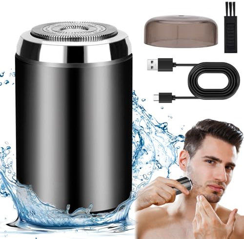 Mini Shaver, Mini Electric Shaver, Mini Portable Electric Shaver, Tragbarer Taschen-Reiserasierer USB Wiederaufladbarer Wasserdichter Rasierer, Elektrischer Bartschneider für Auto&Reisen