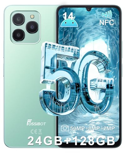 FOSSiBOT S2 Smartphone 2025, Display FHD+ da 6,72'', 20GB+256GB/1TB, 3 Card Slots, 50 MP+16 MP, 4G con NFC/GPS/Face ID, 5000mAh Cellulari, Android 14, 2.0Ghz Octa-core Telefono Cellulare. (blu2)