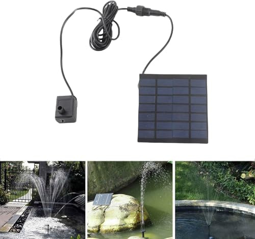 Bomba de Fuente Solar, Bomba de Estanque Fuente de Agua Solar con un Motor sin Escobillas para una de con Energía de Menor Consumo de Energía para Disfrutar Instantáneamente en su Jardín