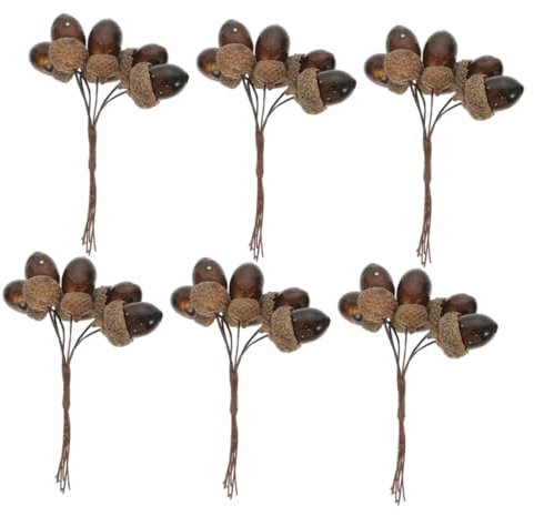 Luxshiny 6pezzi Pigne Finte Pino Artificiali Decorazioni Per Bouquet Pinoli Forniture Da Te