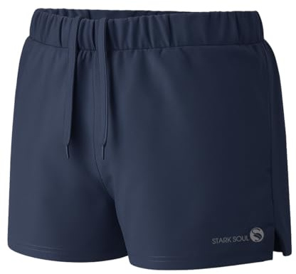 Laufshorts Laufhose Sportshorts, Herren, Shorts mit Innenslip und Taschen – kurz, leicht, atmungsaktiv, ideal für Laufen, Training, Marathon, Fitness, Bodybuilding (S-XXL), Marineblau Gr: L