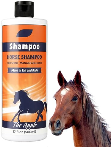 Acondicionador De Melena Y Cola, Caballos Champú Mane 500 Ml,Solución Baño Ducha, Suministros Aseo Agregar Brillo, Desenr