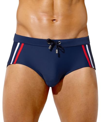 Casey Kevin Maillot de Bain Homme Slip Taille Basse Swim Briefs avec Cordon