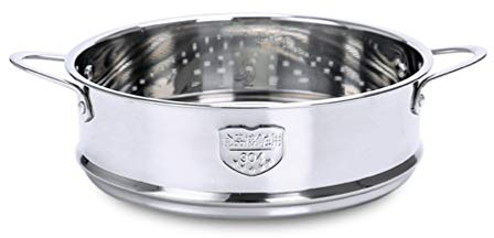 Cabilock Stainless Steel Steamer Small Food Steamer Basket Steaming Rack For Rice Vegetables Meat Fish Dumplings Dim Sum 18cm