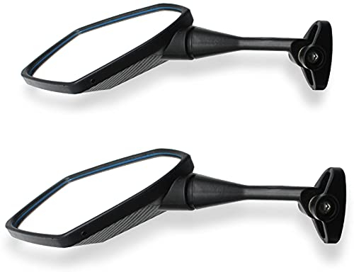 Greyoe Motorrad Spiegel Set 2x 360° drehbare ABS Lenkerendenspiegel für ATV Roller Moped Quad Cruiser
